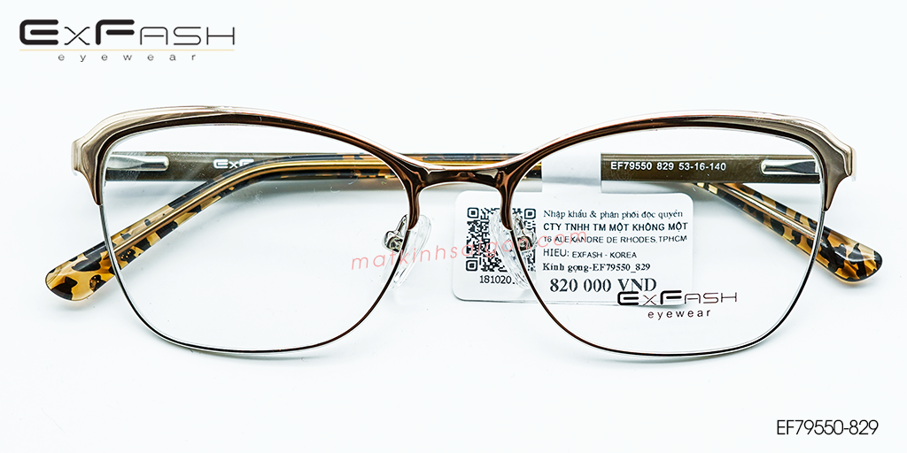 Gọng Kính Hợp Kim Exfash EF79550-829 - Hover