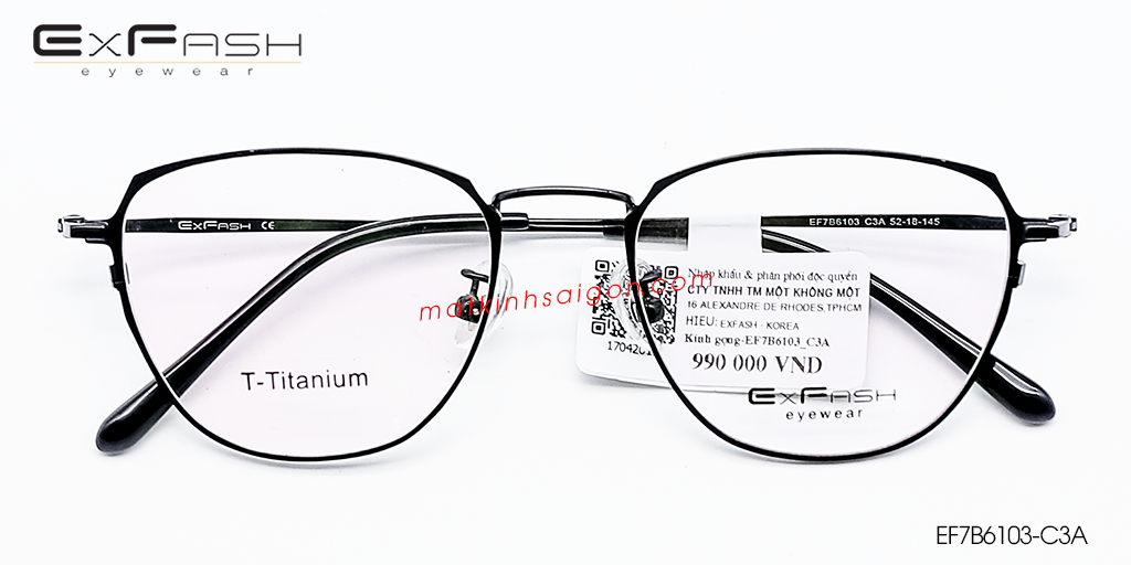 Gọng Kính B-Titanium Exfash EF7B6103-C3A - Hover