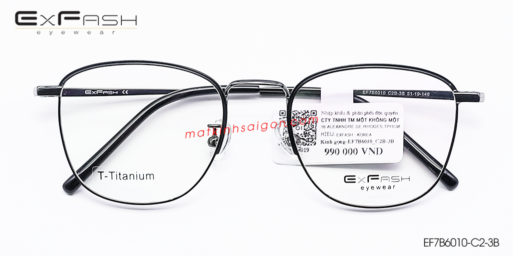 Gọng Kính B-Titanium Exfash EF7B6010-C2-3B - Hover