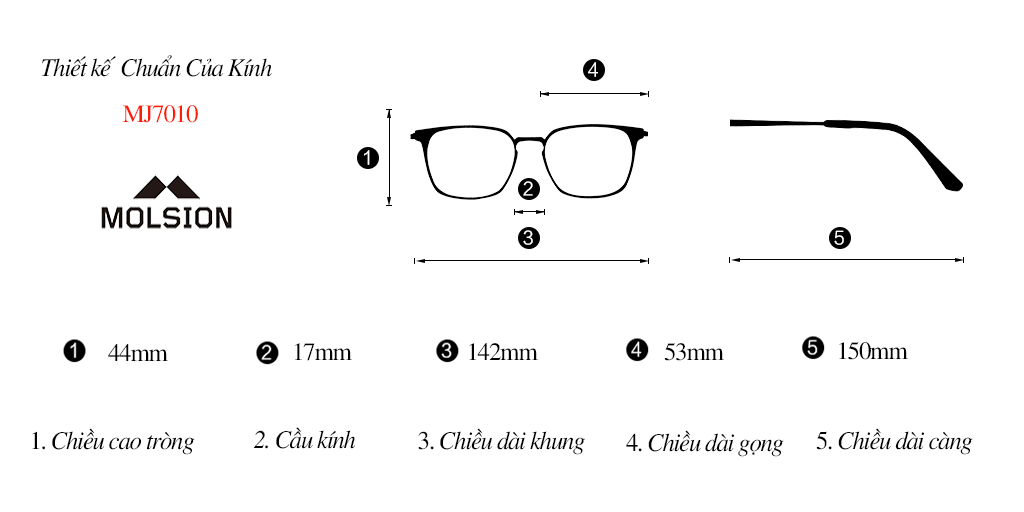 GỌNG KÍNH MOLSION MJ7010 B70 - Hình 4