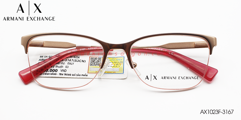 Gọng Kính Hợp Kim Armani Exchange AX1023F-3167 - Hover