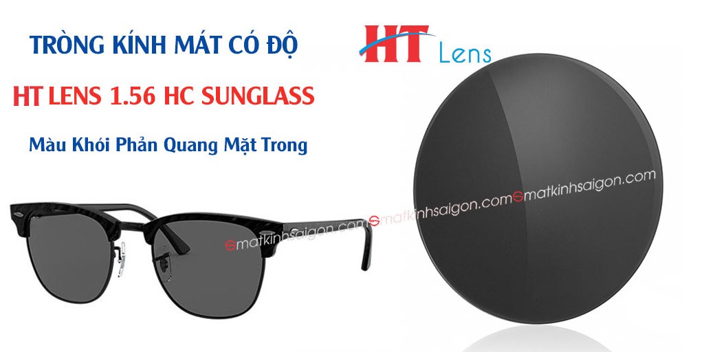 Tròng Kính Mát Có Độ Màu Khói HT Lens HC 1.56