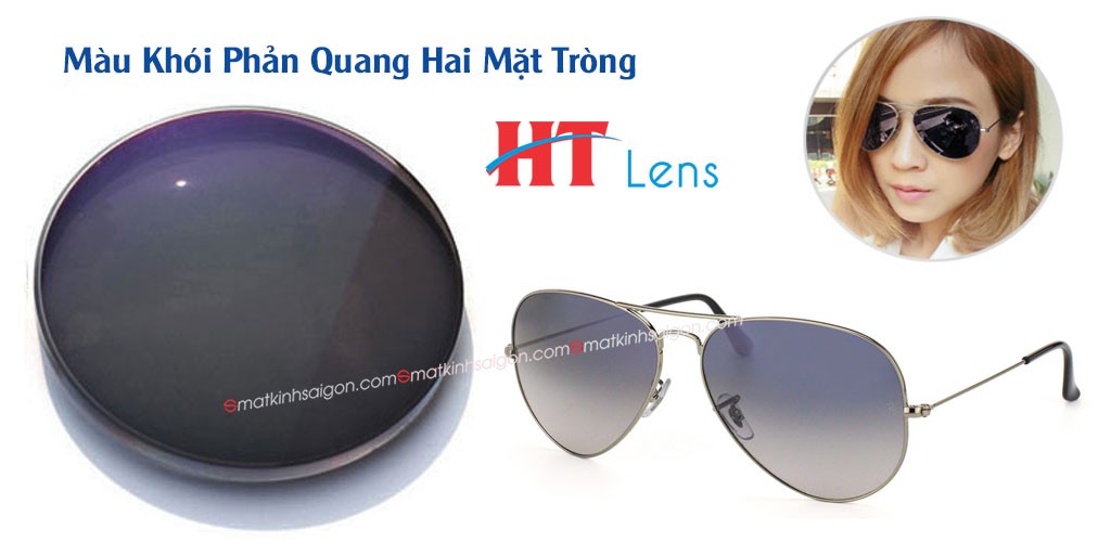 Tròng Kính Mát Có Độ Màu Khói HL Lens HMC 1.56 - Hover