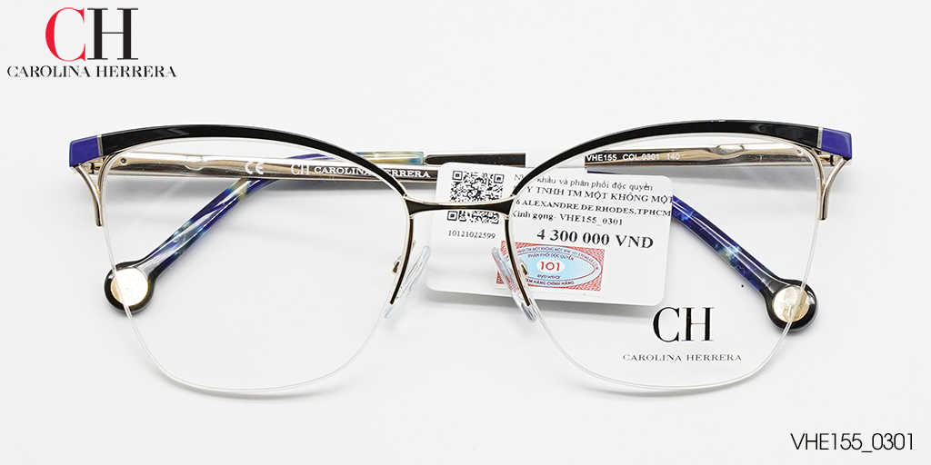 GỌNG KÍNH TITANIUM CAROLINA HERRERA VHE155 0301 - Hover