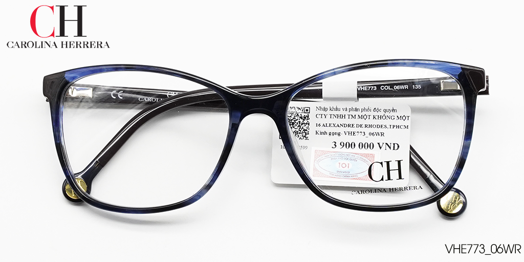 GỌNG KÍNH NHỰA TR90 CAROLINA HERRERA VHE773 06WR - Hover