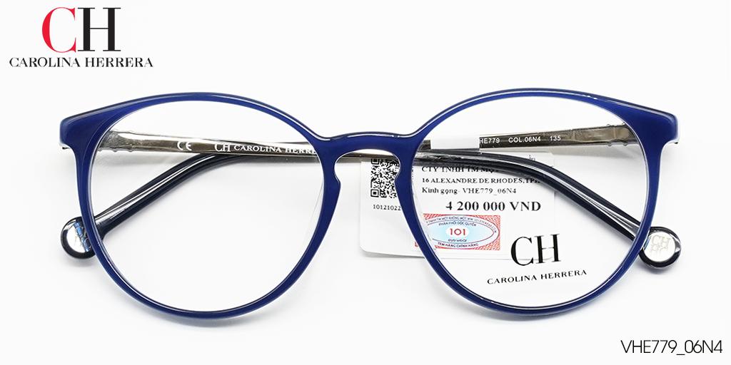 GỌNG KÍNH NHỰA HỢP KIM CAROLINA HERRERA VHE779 06N4 - Hover