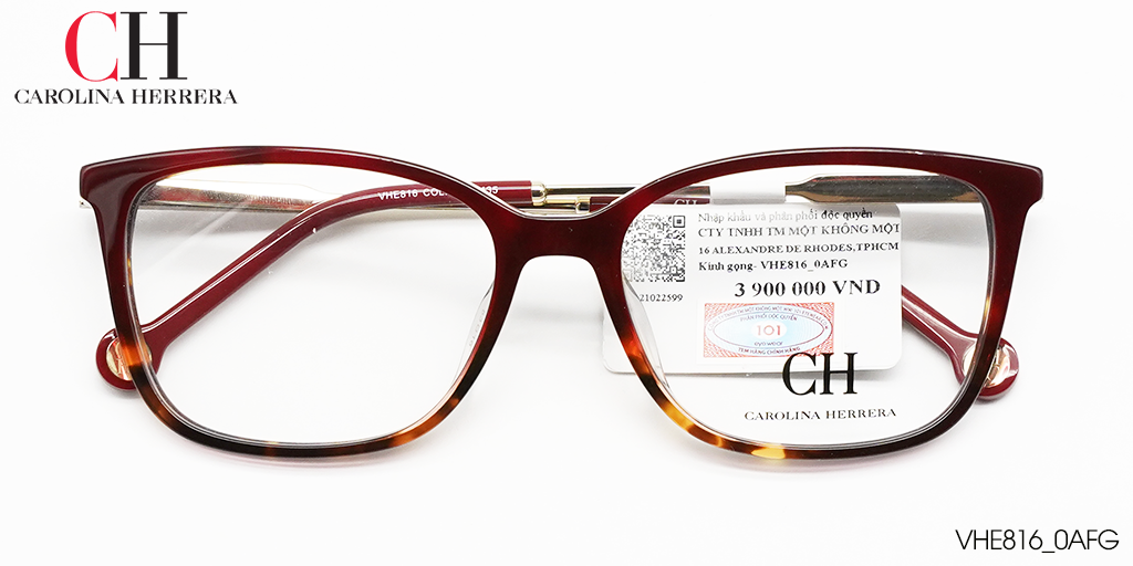 GỌNG KÍNH NHỰA HỢP KIM CAROLINA HERRERA VHE816 0AFG - Hover