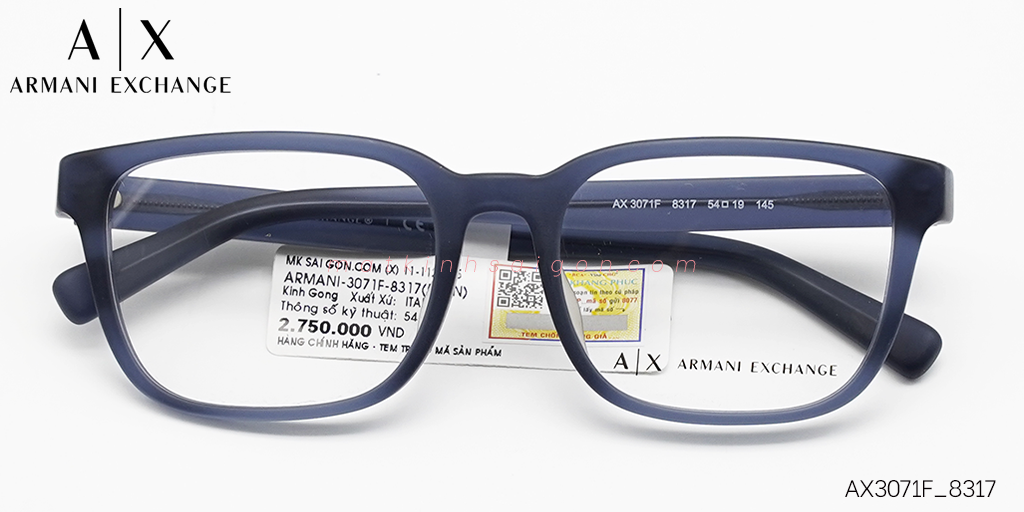 Gọng Kính Nhựa TR90 Armani Exchange AX3071F_8317 - Hover
