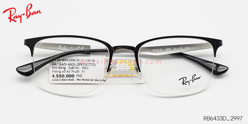 Gọng Kính Hợp Kim Metal RayBan RB6433D_2997 - Hover