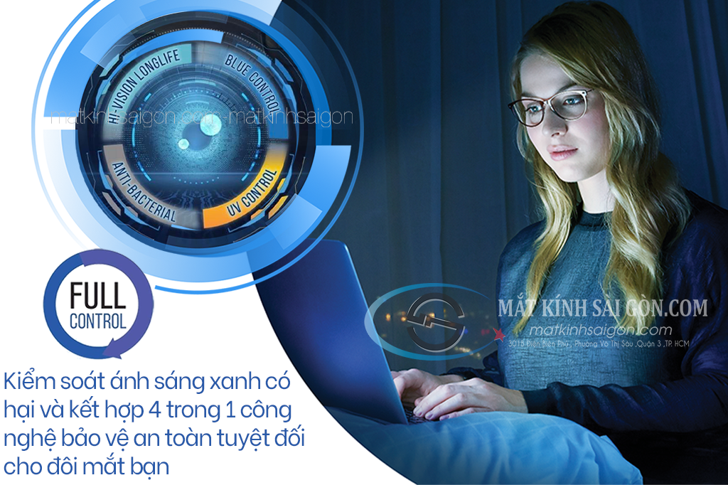 Tròng Kính 1.60 HOYA Nulux Full Control - Hover