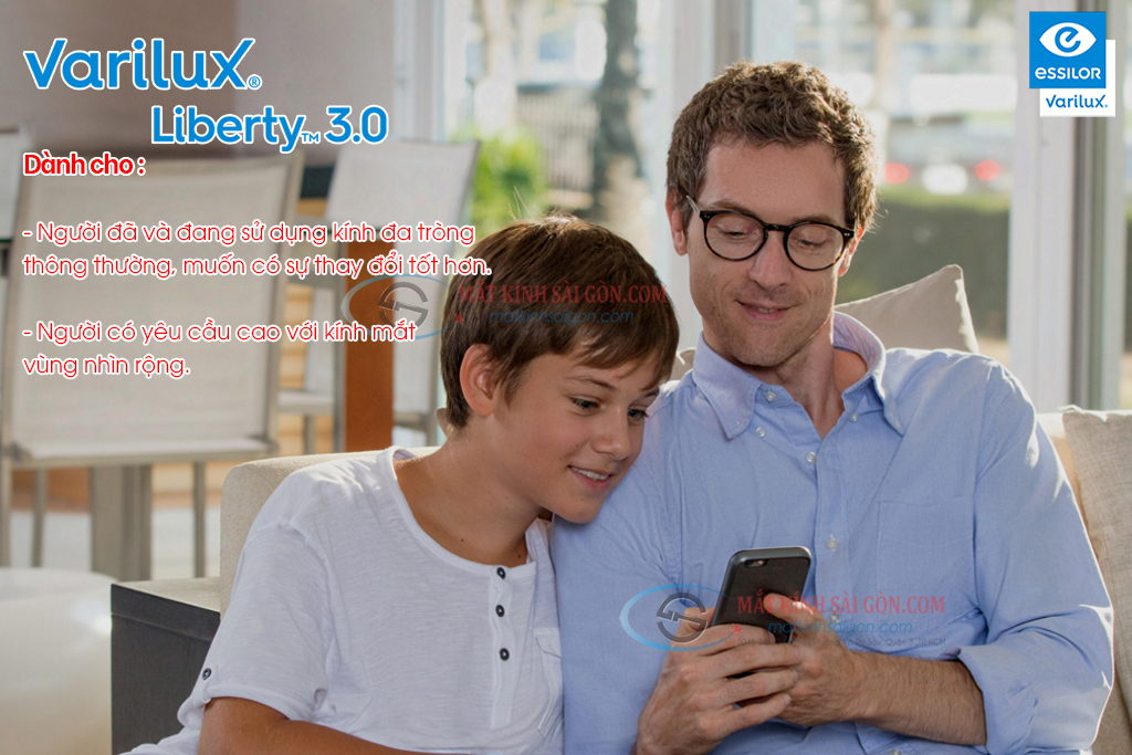 Tròng Kính Đa Tròng 1.60 Essilor Varilux Liberty 3.0 - Hover