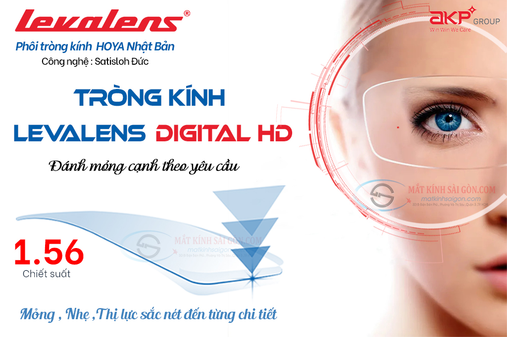 TRÒNG KÍNH 1.56 LEVALENS DIGITAL HD