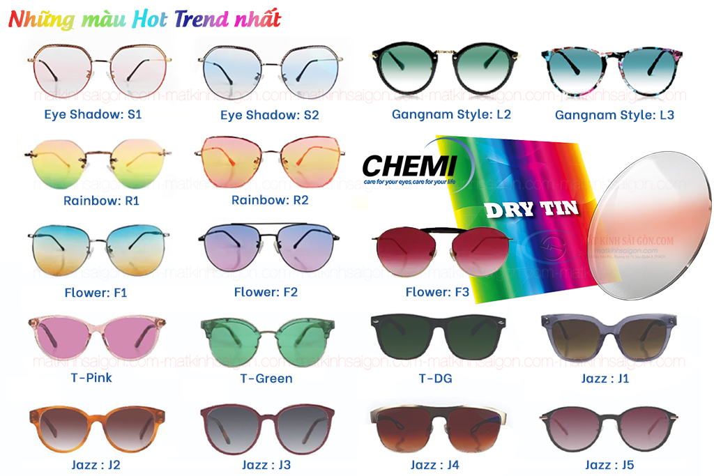 TRÒNG KÍNH CẬN MÀU 1.60 CHEMI DRYTIN - Hình 3
